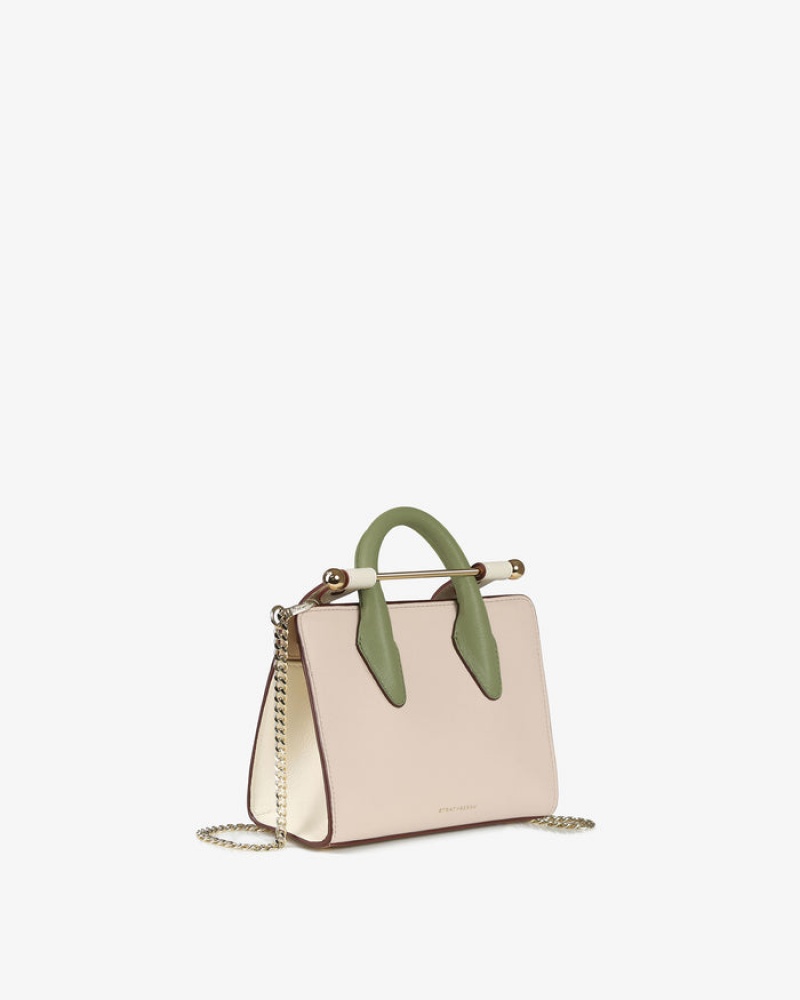 Women\'s Strathberry Nano Tote Bags White | 5106874-UQ